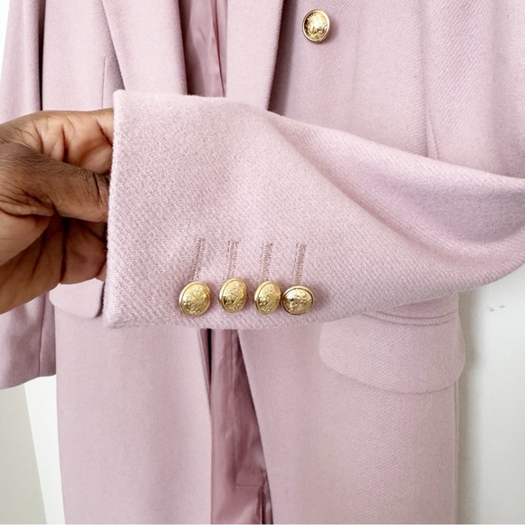 Women's Pink Wool Blend Coat - Picture 7 of 16